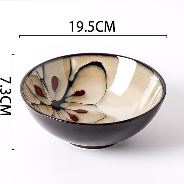 Hand-painted floral and nature ceramic bowls - 19.5-22 cm (approx. 7.67-8.66") -  - San Rocco Italia