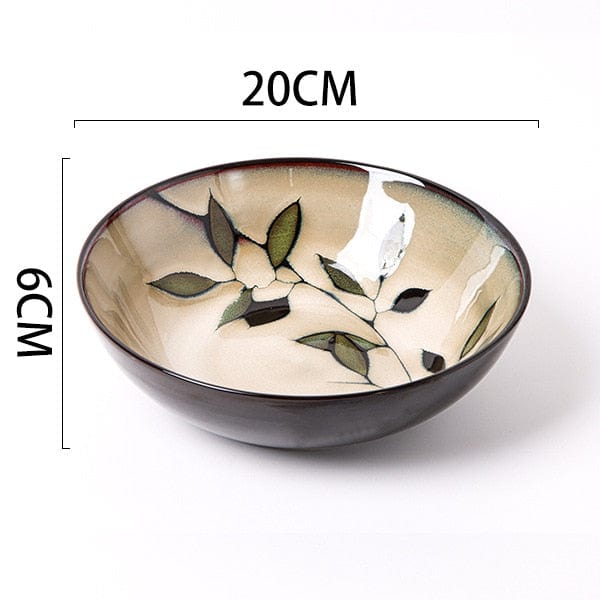 Hand-painted floral and nature ceramic bowls - 19.5-22 cm (approx. 7.67-8.66") - Premium  - Shop now at San Rocco Italia