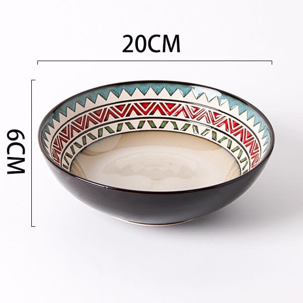 Hand-painted floral and nature ceramic bowls - 19.5-22 cm (approx. 7.67-8.66") - Premium  - Shop now at San Rocco Italia