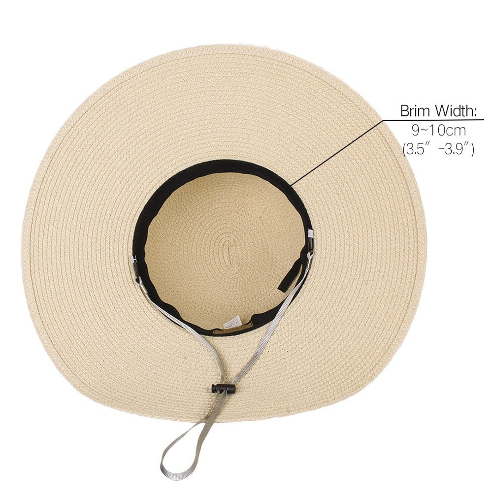 Wide-Brim Foldable Straw Sun Hat - Premium Hat - Just €39.95! Shop now at San Rocco Italia