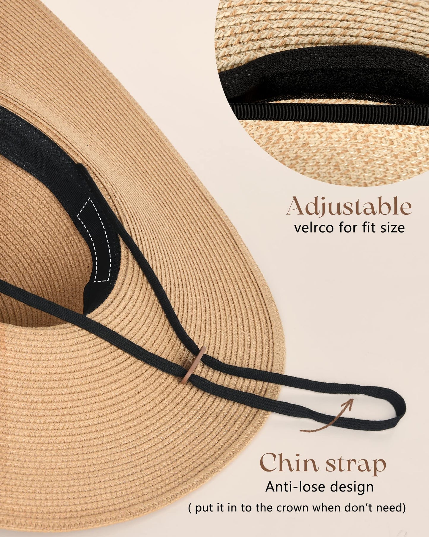 Wide-Brim Foldable Straw Sun Hat - Premium Hat - Just €39.95! Shop now at San Rocco Italia