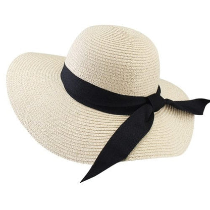Wide-Brim Foldable Straw Sun Hat - Premium Hat - Shop now at San Rocco Italia