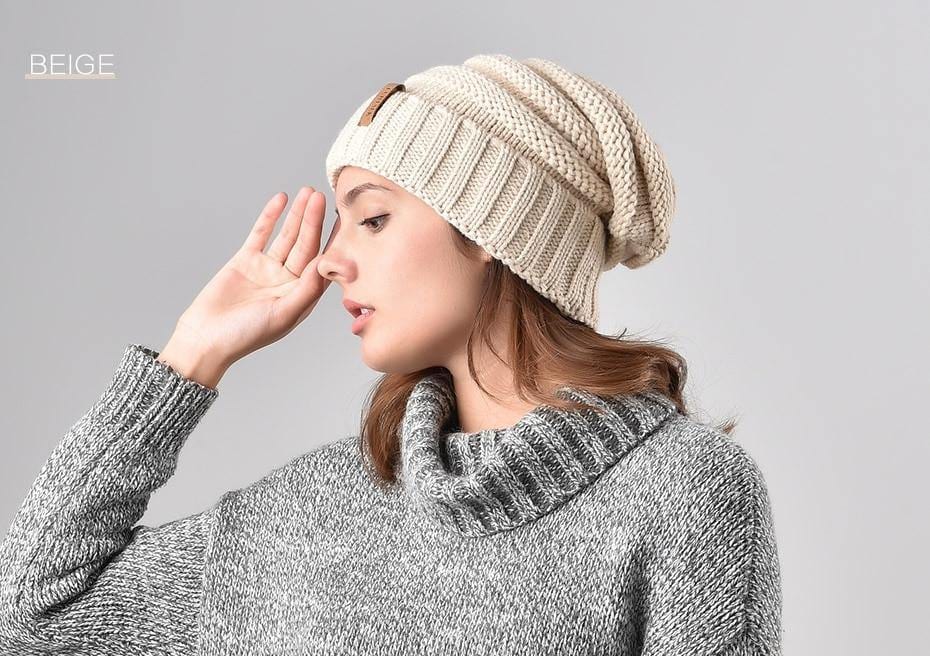 Winter Knitted Slouchy Beanie Hat - Premium Hat - Shop now at San Rocco Italia
