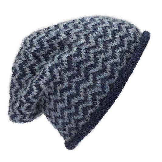 Azul Chevron Knit Alpaca Beanie - Premium Hats - Just €89.95! Shop now at San Rocco Italia