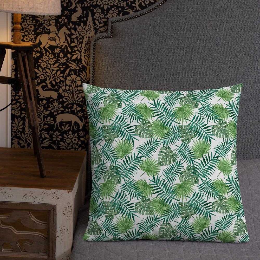 Tropical Leaves Premium Throw Pillow - Premium Home - Pillows & Throws - Shop now at San Rocco Italia