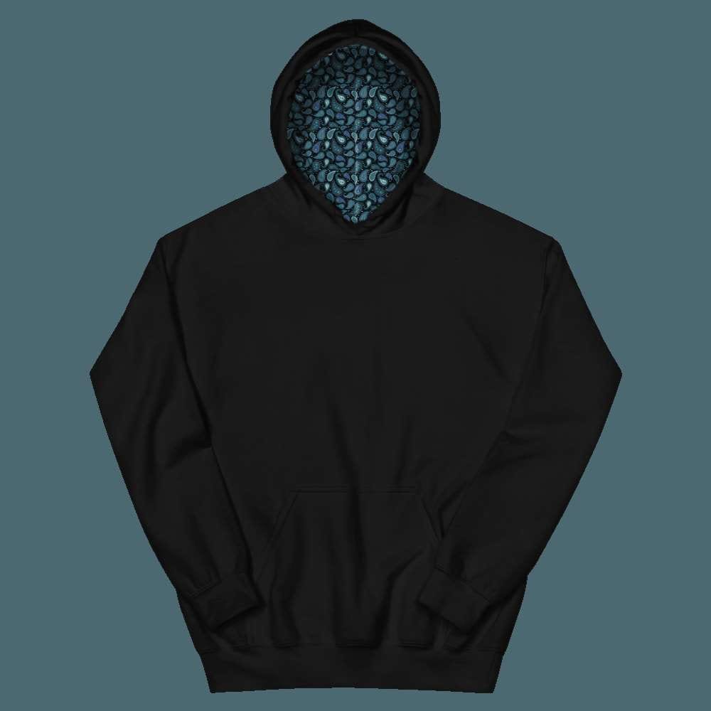 Black Pullover Hoodie with Paisley Hood Lining - Premium hoodies - Just €89.95! Shop now at San Rocco Italia
