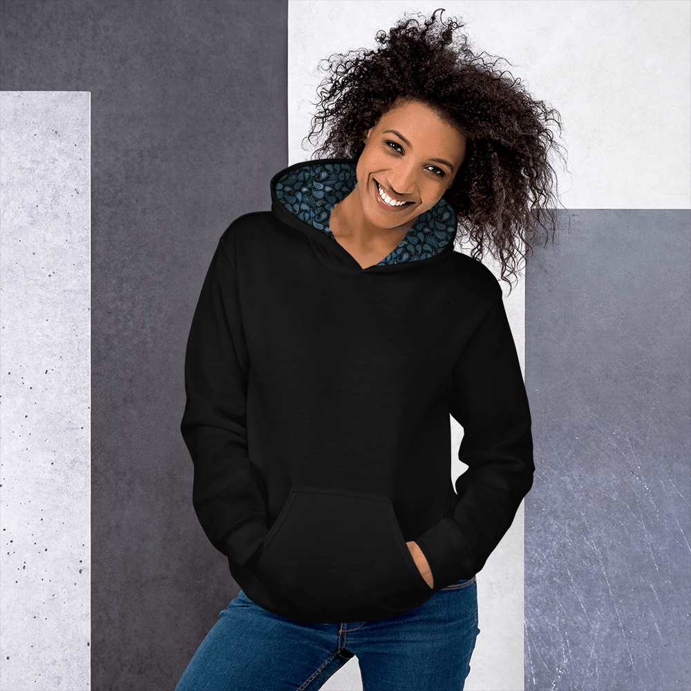 Stylish Black Pullover Hoodie Comfy All Year Round San Rocco Italia