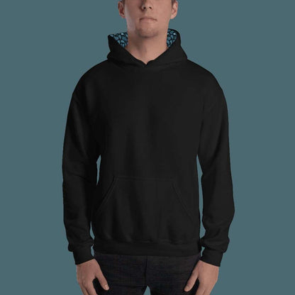 Black Pullover Hoodie with Paisley Hood Lining - Premium hoodies - Shop now at San Rocco Italia