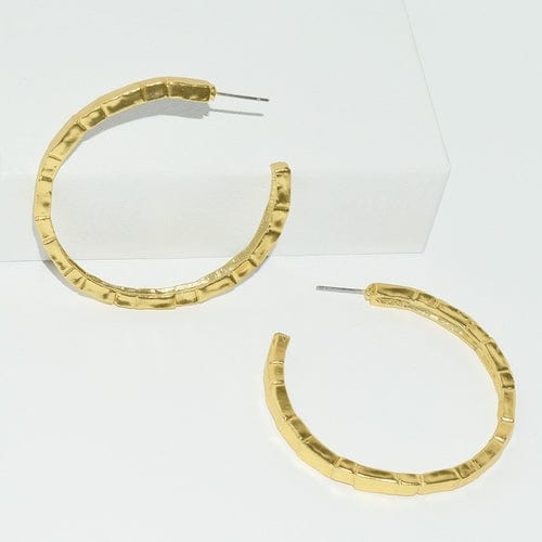 Large Brick Hoop Earrings - Premium Jewelry & Accessories - Earrings - Shop now at San Rocco Italia
