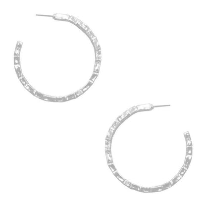 Large Brick Hoop Earrings - Premium Jewelry & Accessories - Earrings - Just €59.95! Shop now at San Rocco Italia