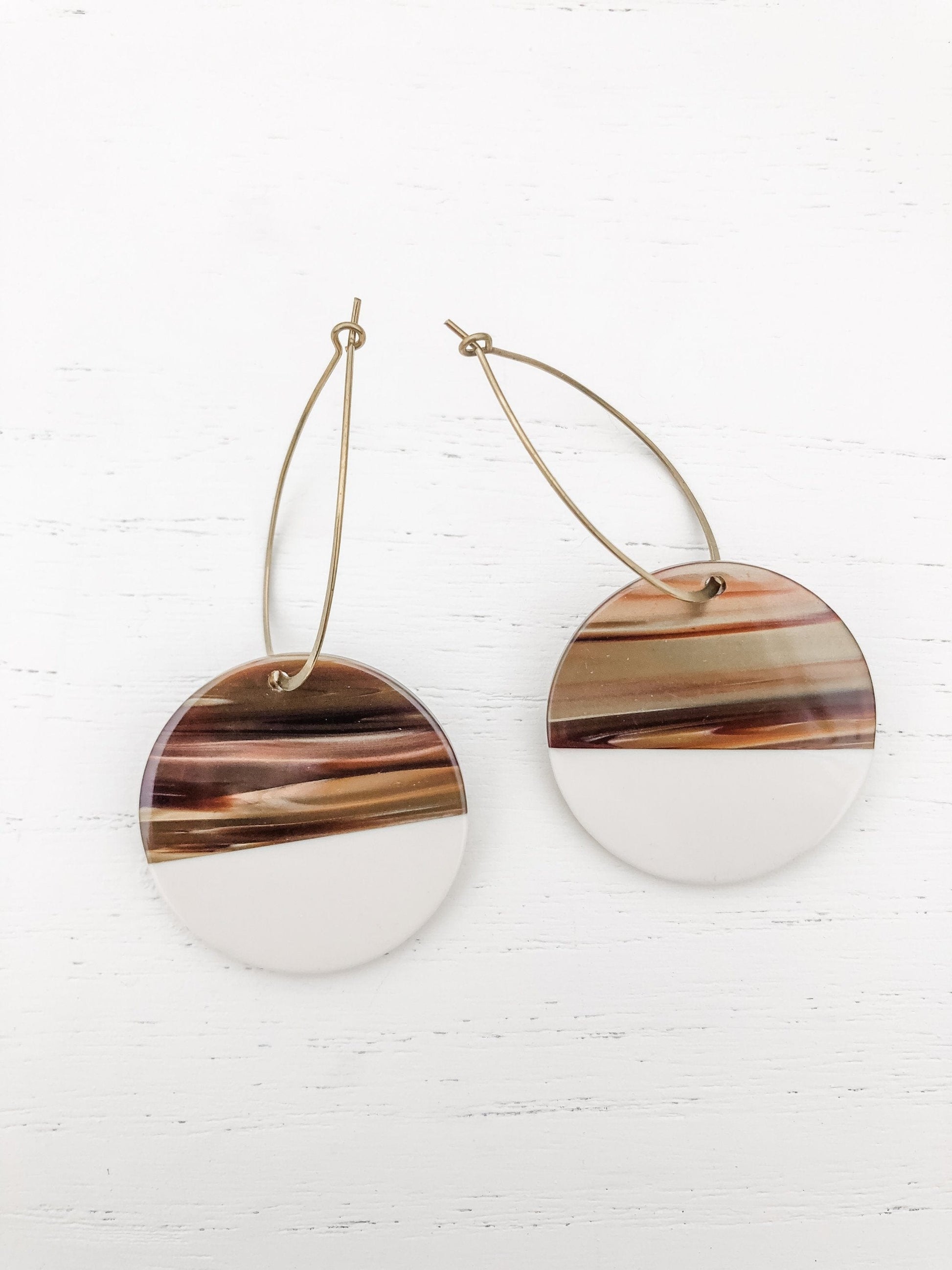 The Maddy Roundies Tan Earrings - Premium Jewelry & Accessories - Earrings - Just €73.95! Shop now at San Rocco Italia