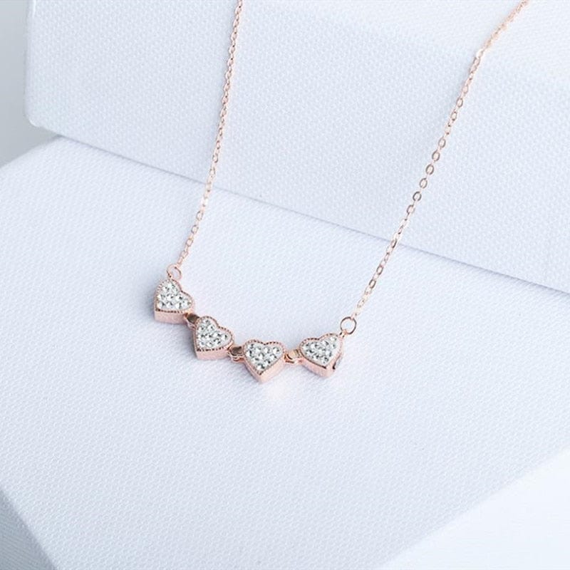 Magic Lucky Four Leaf Clover Heart Necklace - Double-Sided - Premium Jewelry & Accessories - Necklaces - Shop now at San Rocco Italia