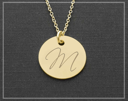 14k Solid Gold Initial Necklace - Premium Jewelry & Accessories - Necklaces & Pendants - Shop now at San Rocco Italia