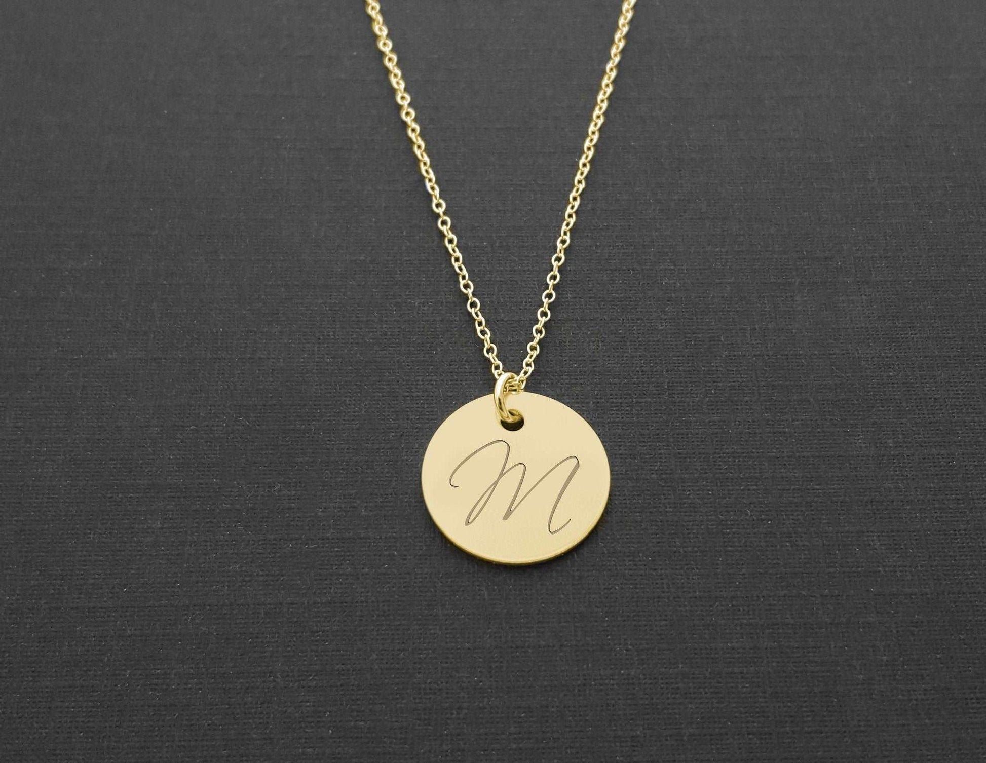 14k Solid Gold Initial Necklace - Premium Jewelry & Accessories - Necklaces & Pendants - Just €349! Shop now at San Rocco Italia