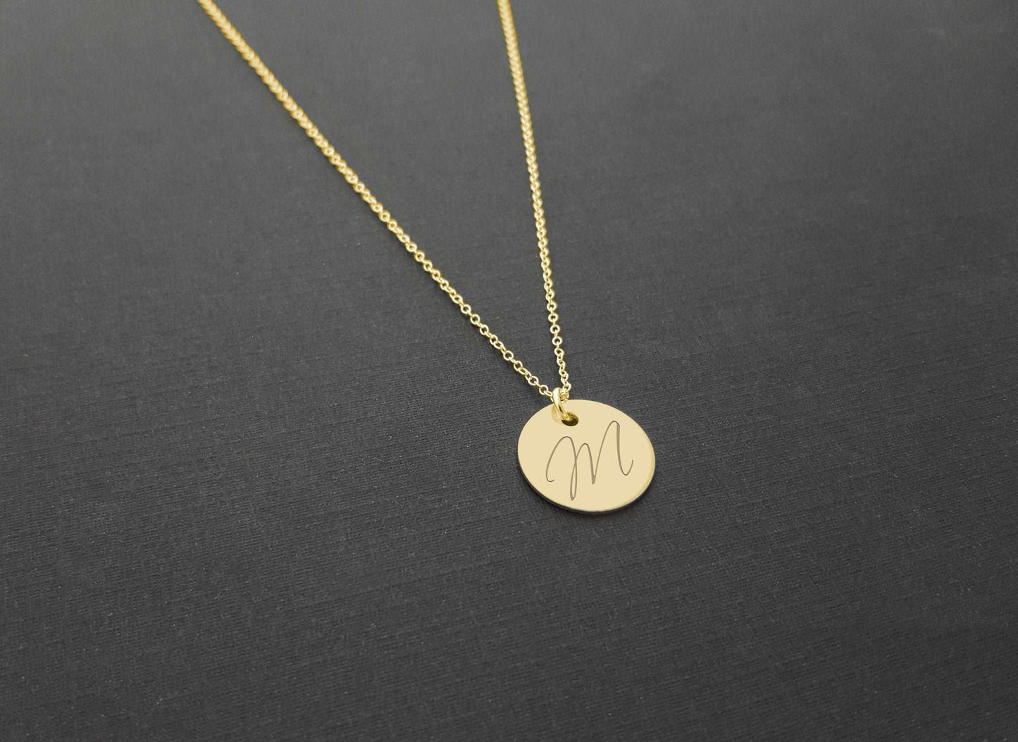 14k Solid Gold Initial Necklace - Premium Jewelry & Accessories - Necklaces & Pendants - Shop now at San Rocco Italia
