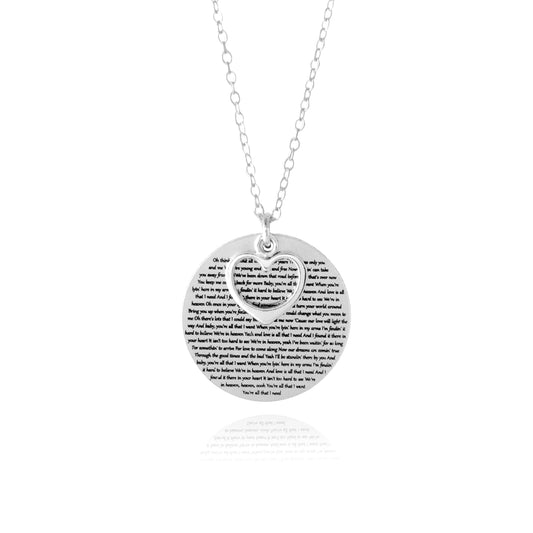 Record My Love Necklace - Engraved with the Song or Poem of Your Choice! - Premium Jewelry & Accessories - Necklaces & Pendants - Shop now at San Rocco Italia