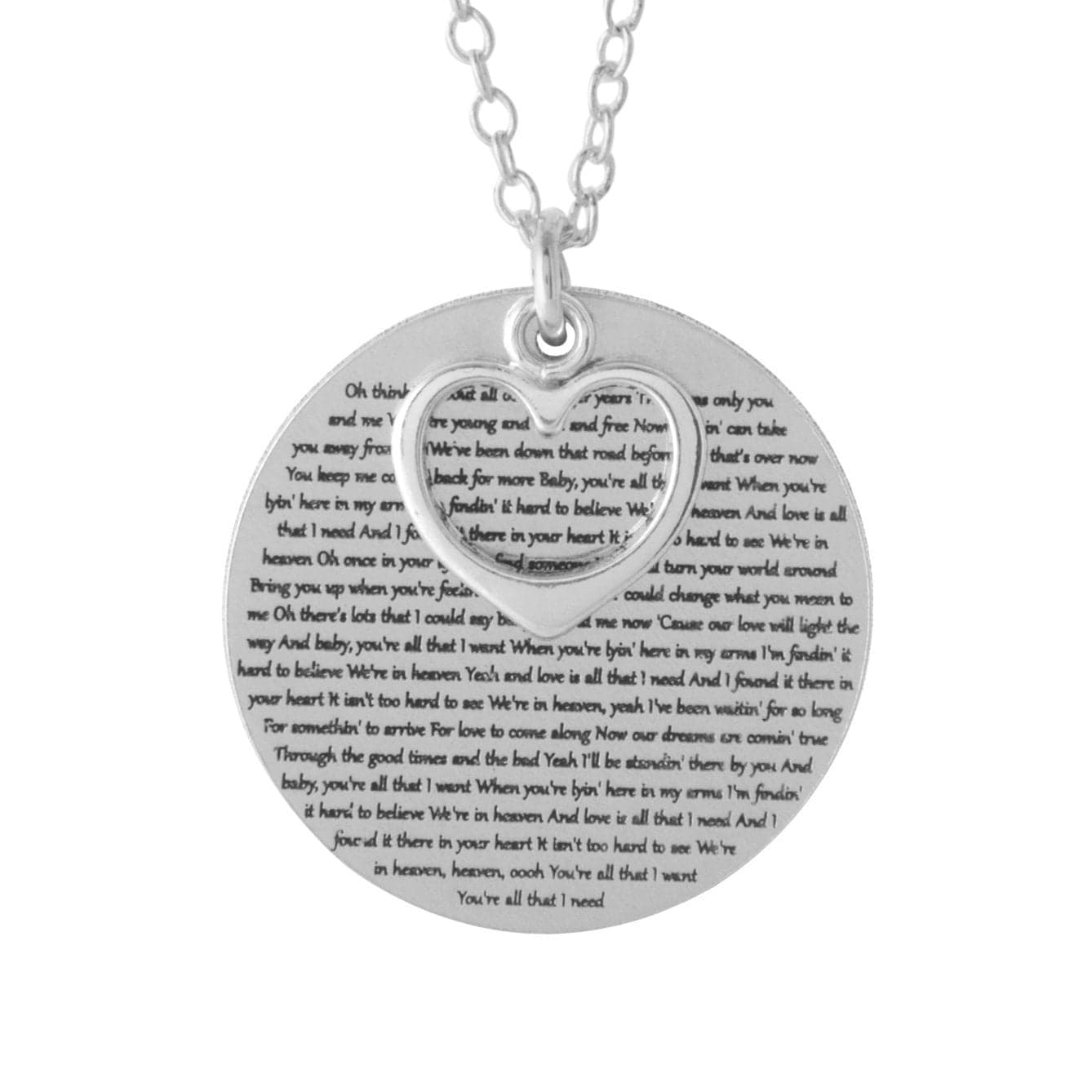 Record My Love Necklace - Engraved with the Song or Poem of Your Choice! - Premium Jewelry & Accessories - Necklaces & Pendants - Shop now at San Rocco Italia