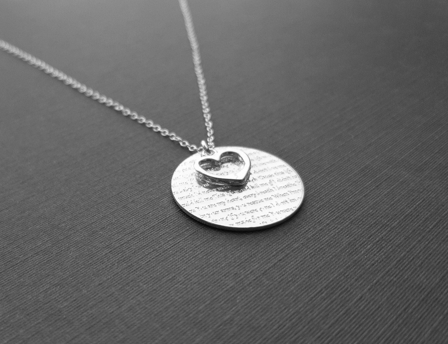 Record My Love Necklace - Engraved with the Song or Poem of Your Choice! - Premium Jewelry & Accessories - Necklaces & Pendants - Shop now at San Rocco Italia