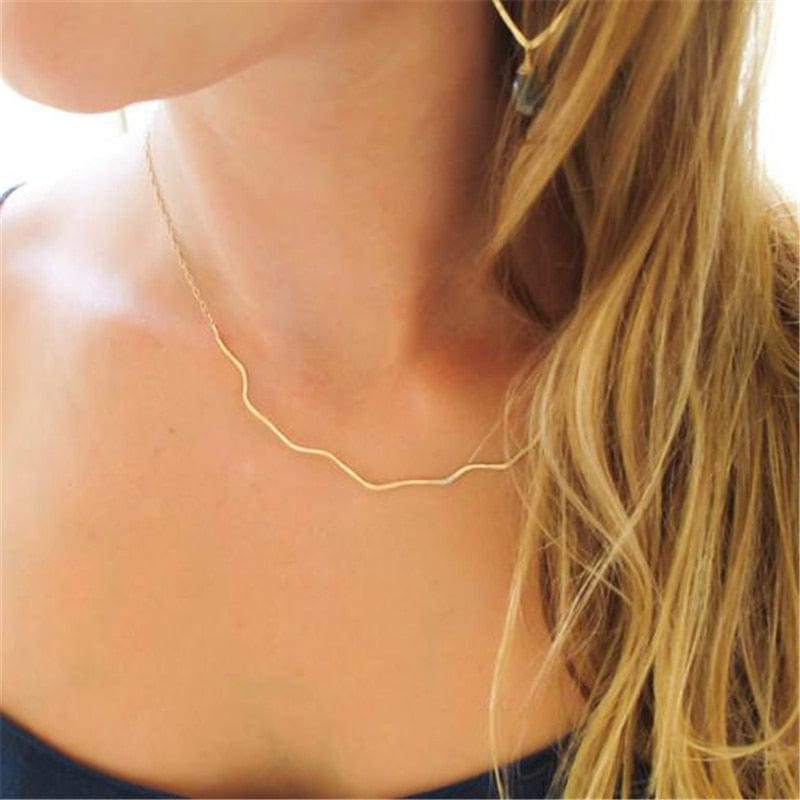 Wave Necklace | 14K Gold Filled or 925 Sterling Silver - Premium Necklaces - Shop now at San Rocco Italia