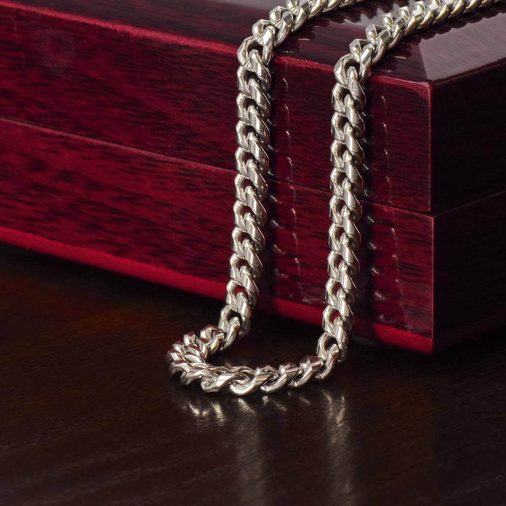 To my Husband Cuban Link Chain Necklace for Men | Stainless Steel or 14K Gold finish with "To my Husband" Lion message card - Premium Jewelry - Shop now at San Rocco Italia