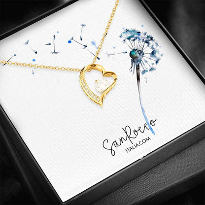 Forever Love Heart Necklace - 14k or 18k Gold Finish - Premium Jewelry - Shop now at San Rocco Italia