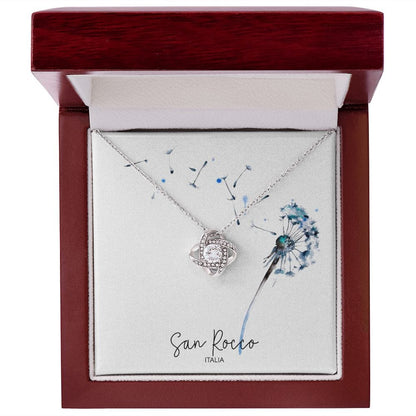 Love Knot Necklace (18K Yellow and 14K White Gold Finish Options) - Premium Jewelry - Shop now at San Rocco Italia