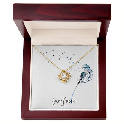 Love Knot Necklace (18K Yellow and 14K White Gold Finish Options) - Premium Jewelry - Shop now at San Rocco Italia