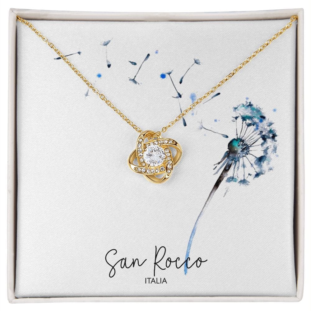 Love Knot Necklace (18K Yellow and 14K White Gold Finish Variants) - Jewelry - San Rocco Italia