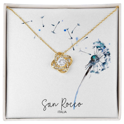 Love Knot Necklace (18K Yellow and 14K White Gold Finish Options) - Premium Jewelry - Shop now at San Rocco Italia