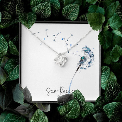 Love Knot Necklace (18K Yellow and 14K White Gold Finish Options) - Premium Jewelry - Shop now at San Rocco Italia