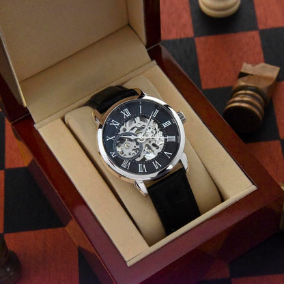 Men's Stainless Steel Openwork Watch + Luxury Gift Box - Premium Jewelry - Shop now at San Rocco Italia