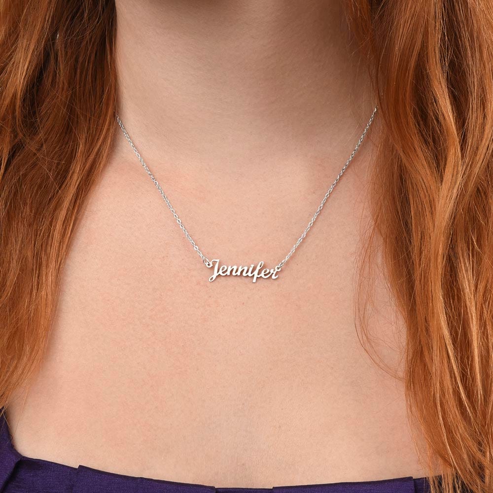 Personalized Name Necklace with Customizable Message Card - Premium Jewelry - Shop now at San Rocco Italia