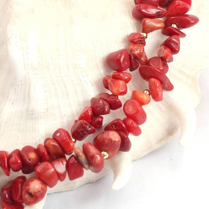 Red Stone Bead Necklace, Bracelet and Earring Set - Premium Jewelry Sets - Just €20.95! Shop now at San Rocco Italia