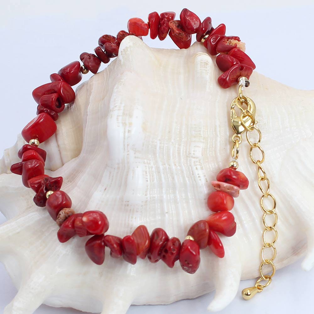 Red Stone Bead Necklace, Bracelet and Earring Set - Premium Jewelry Sets - Just €20.95! Shop now at San Rocco Italia
