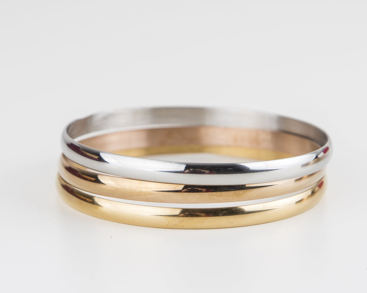 Personalised Gold, Rose Gold Finished Steel Bangle - Free Engraving - Premium Jewelry & Watches - Shop now at San Rocco Italia