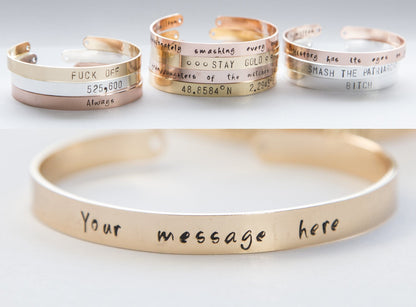 Personalized cuff bracelet | hand-stamped - Premium Jewelry & Watches - Just €29.95! Shop now at San Rocco Italia