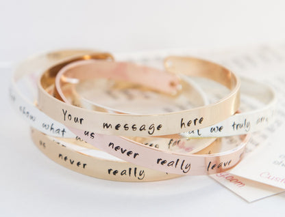 Personalized cuff bracelet | hand-stamped - Premium Jewelry & Watches - Shop now at San Rocco Italia