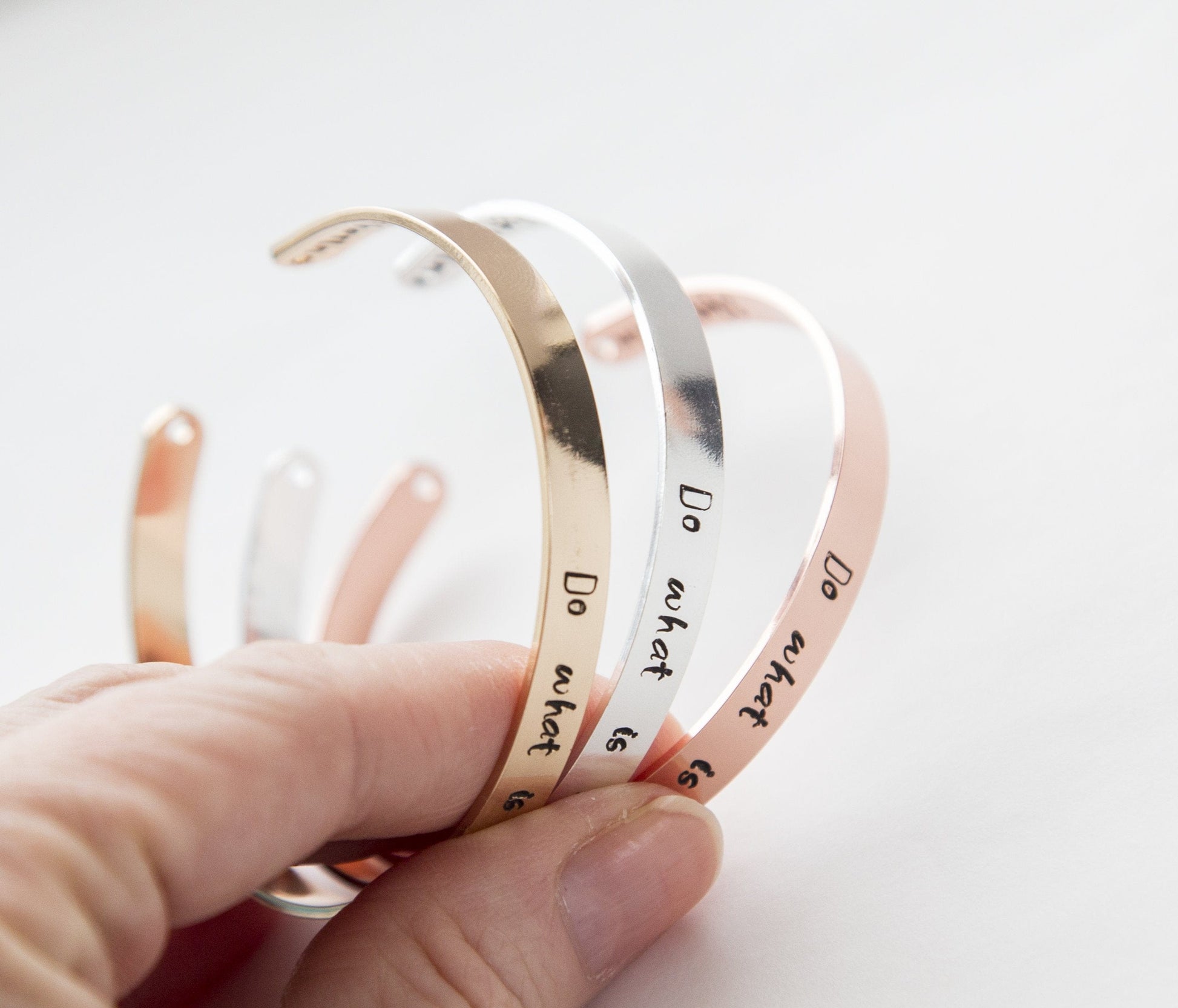 Personalized cuff bracelet | hand-stamped - Premium Jewelry & Watches - Shop now at San Rocco Italia