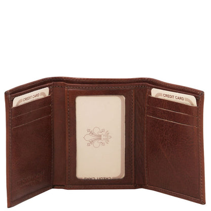 Exclusive 3 fold leather wallet | TL140801 - Premium Leather accessories for women - Shop now at San Rocco Italia