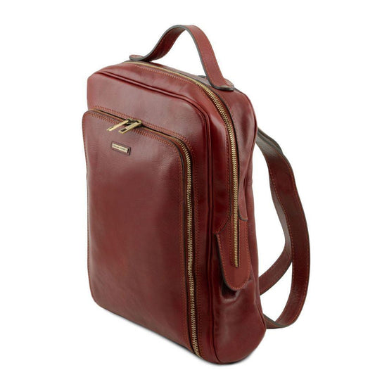 Leather Backpacks Bangkok - Matte leather laptop backpack | TL141793 San Rocco Italia