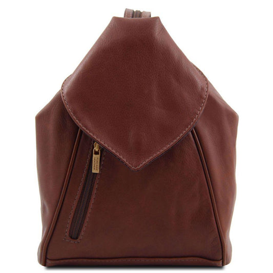 Leather Backpacks Brown Delhi - Leather backpack | TL140962 San Rocco Italia