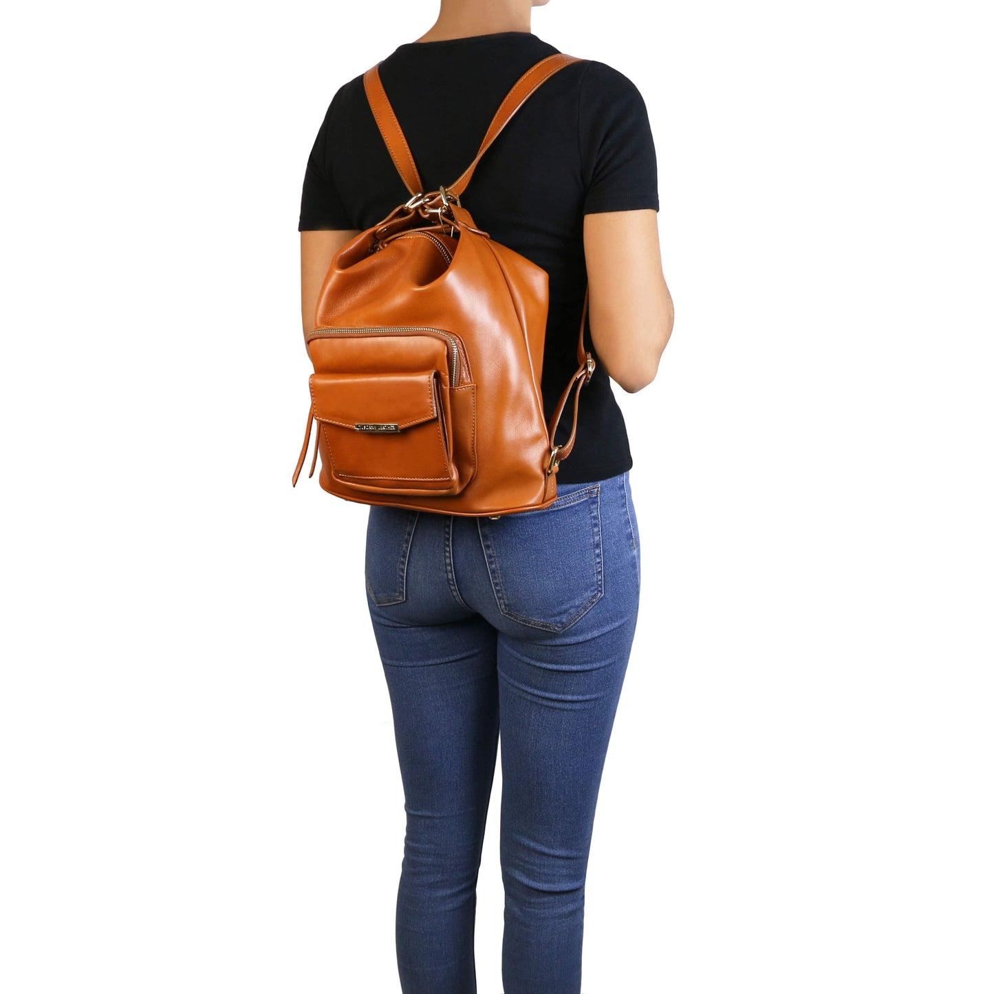 TL Bag - Leather 2-in-1 convertible backpack shoulder bag | TL141535 - Premium Leather backpacks for women - Shop now at San Rocco Italia