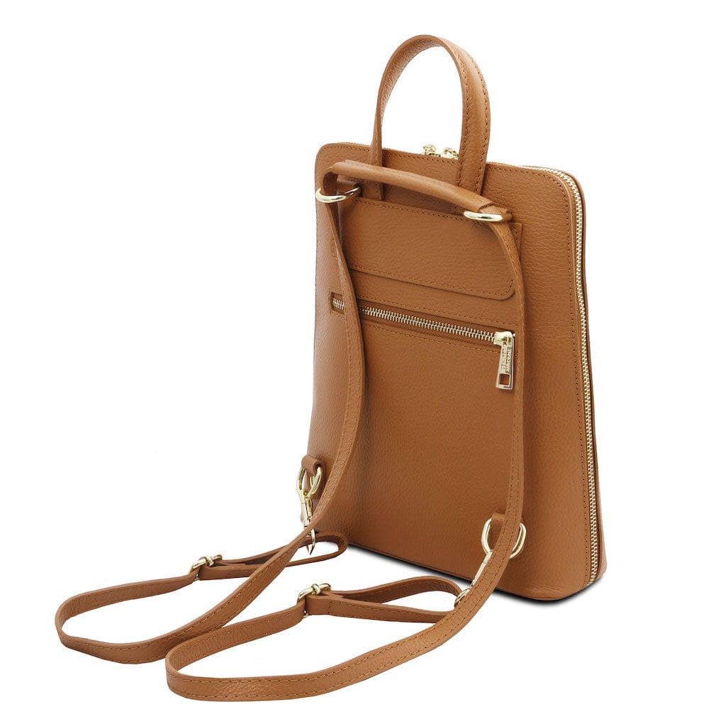 Small Convertible Leather Backpack For Women – San Rocco Italia
