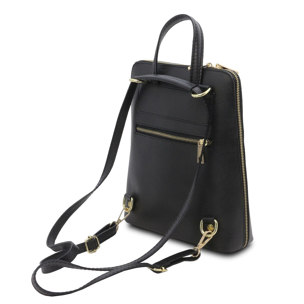 TL Bag - Small Leather Backpack For Women - 2-in-1 convertible backpack shoulder bag | TL142092 - Premium Leather backpacks for women - Just €100.04! Shop now at San Rocco Italia