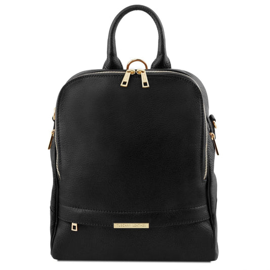 Leather backpacks for women Black TL Bag - Soft convertible leather backpack for women | TL141376 San Rocco Italia