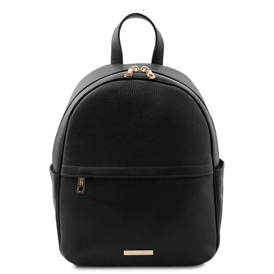 Leather backpacks for women Black TL Bag - Soft leather backpack | TL142178 San Rocco Italia