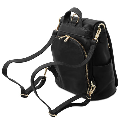 TL Bag - Soft leather backpack - convertible 2-in-1 backpack shoulder bag | TL142138 - Premium Leather Backpacks - Just €189.10! Shop now at San Rocco Italia