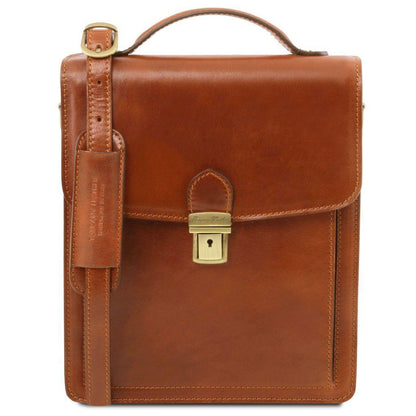 David - Leather Crossbody Bag - large size | TL141424 - Premium Leather bags for men - Shop now at San Rocco Italia
