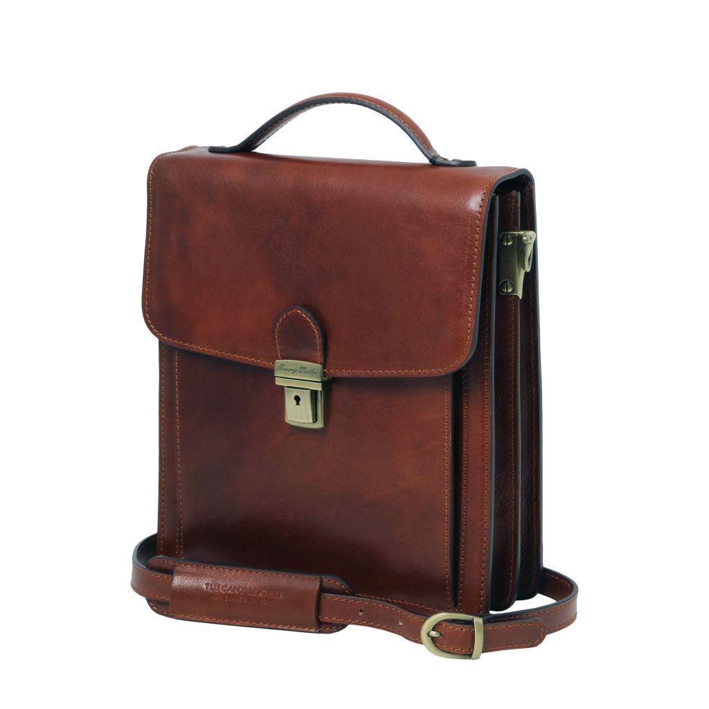 David - Leather Men's Crossbody Bag - Small size | TL141425 - Premium Leather bags for men - Shop now at San Rocco Italia