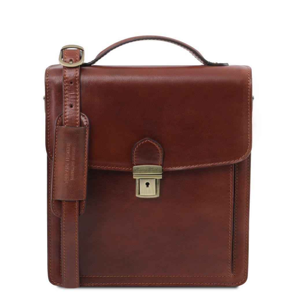 David - Leather Men's Crossbody Bag - Small size | TL141425 - Premium Leather bags for men - Just €195.20! Shop now at San Rocco Italia